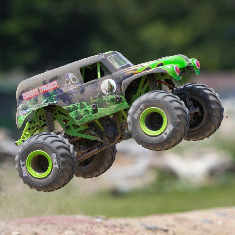LOSI 1/18 ミニ LMT 4X4 モンスター トラック RTR、Grave Digger