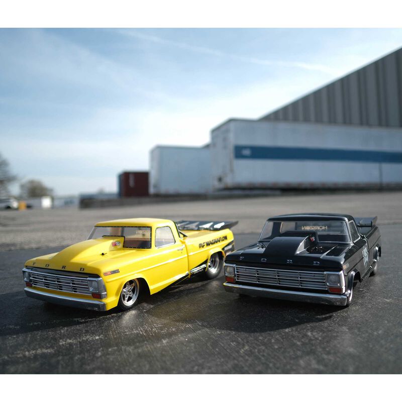 LOSI 1/10 '68 フォード F100 22S 2WD ノープレップ ドラッグトラック ブラシレス RTR、Losi Garage ブラック LOS03045T2