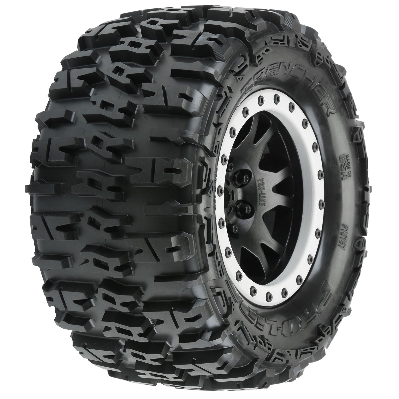 プロライン 1/5 トレンチャー プロロック F/R 4.3" X-MAXX MTD 24mm ブラック/グレー インパルス (2本) PRO1015113