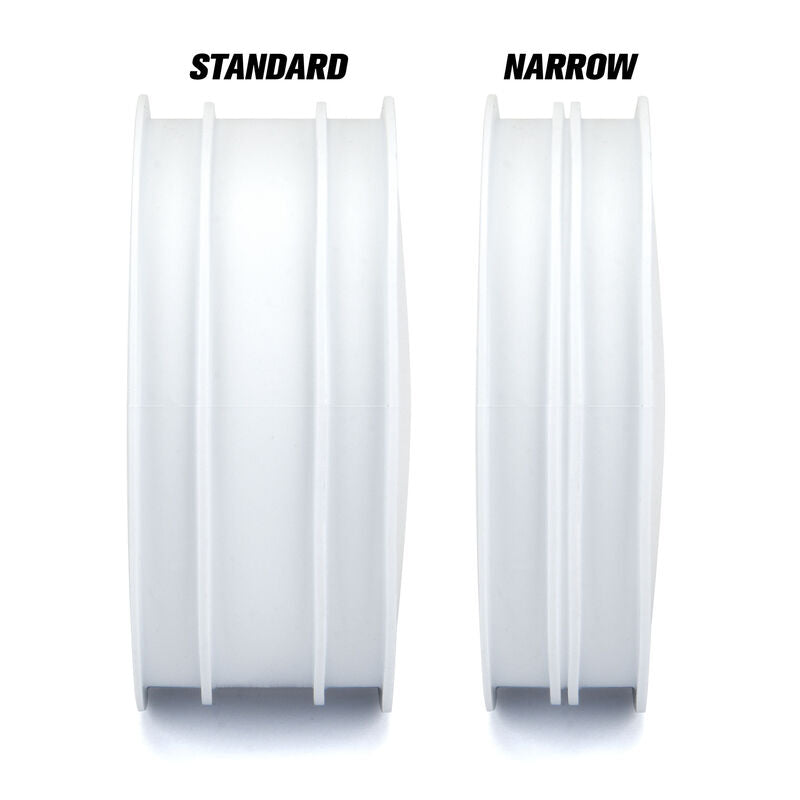 プロライン 1/10 ベロシティ ナロー 2WD フロント 2.2インチ 12mm バギーホイール (2個) ホワイト PRO277804