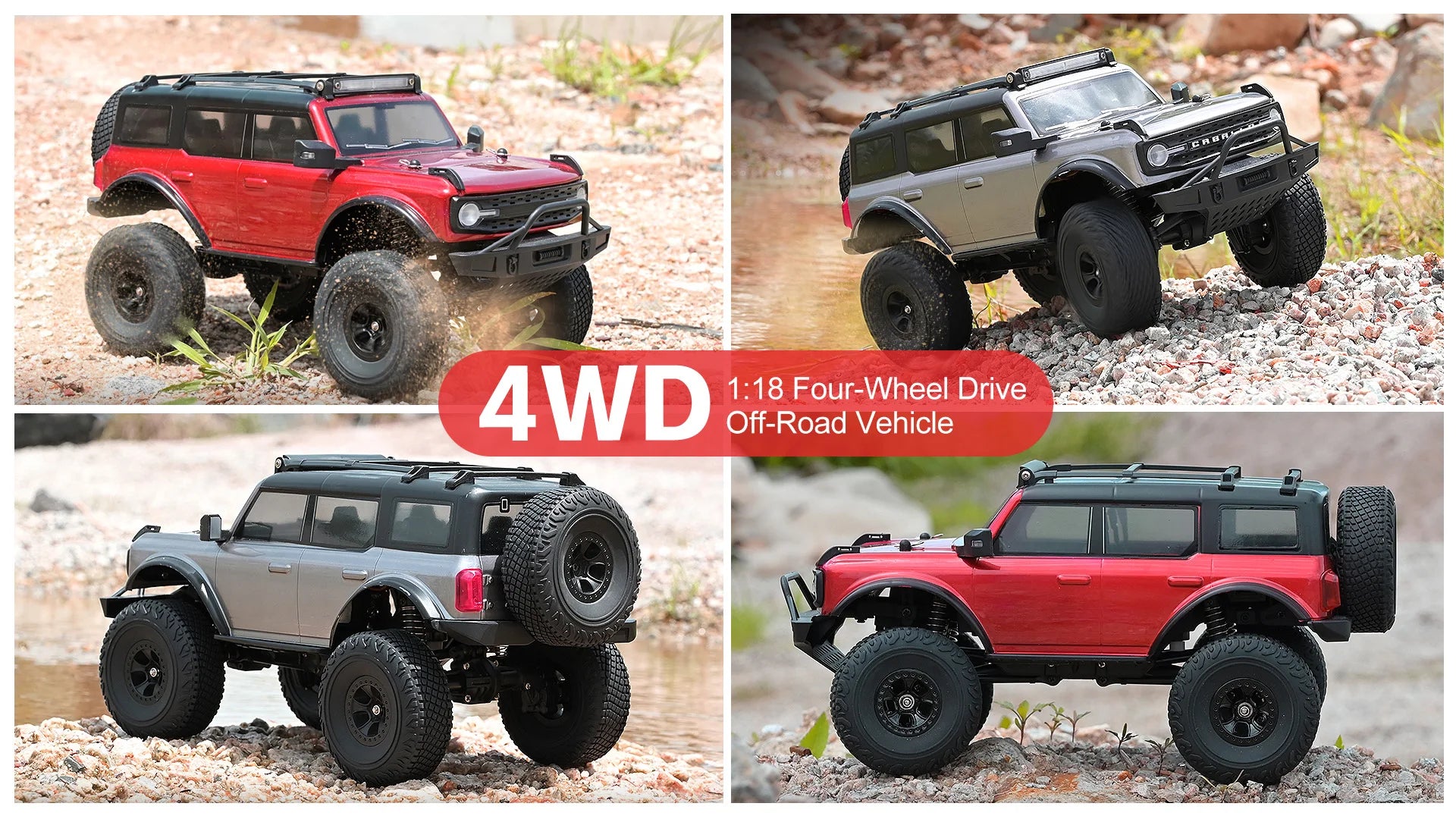WLtoys 1/18 RCロッククローラーカー 4x4 オフロードトラック 184023各色