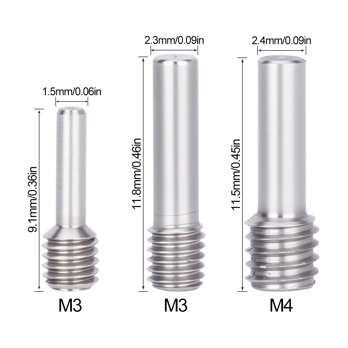 1/10 RC クローラー車軸 SCX10 モデル用 M3 M4 ステンレススチール ヘッドレス六角ドライブシャフト スクリューピン 10個入り