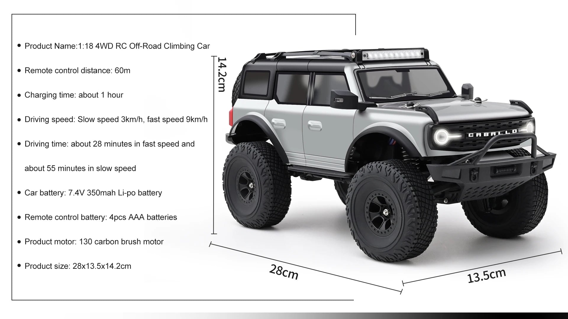 WLtoys 1/18 RCロッククローラーカー 4x4 オフロードトラック 184023各色