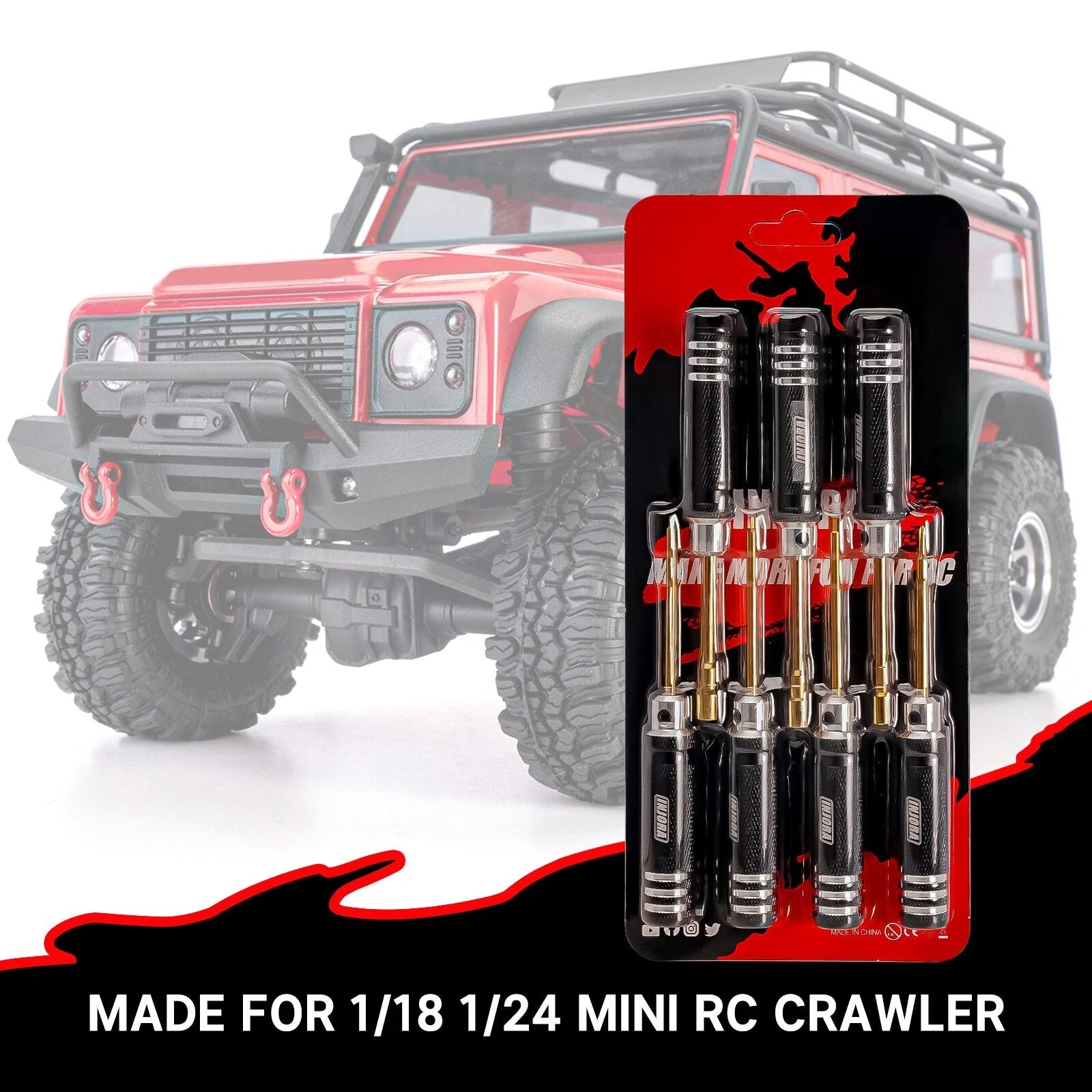 1/18 1/24 RCクローラー用 ショートハンドル六角ドライバー ナットドライバーツールキット 7個入り Tool-LSD47