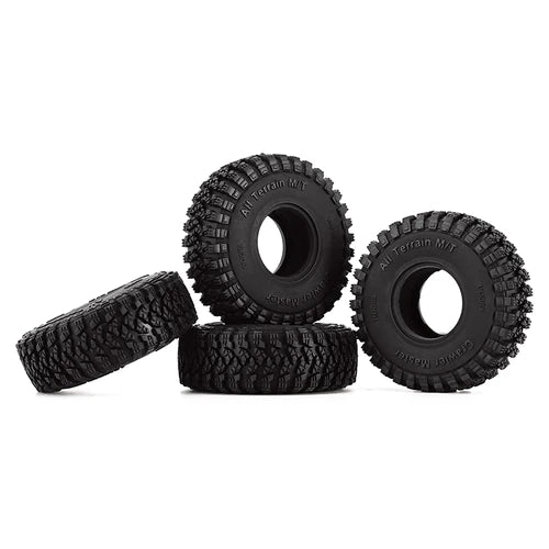 1/18~1/24 TRX4M SCX24 FCX24 ミニクローラー用 1.0 インチ A/T タイヤ 58*20mm オールテレイン クロールマスター タイヤ (スーパーソフトラバー) (4本) (T1008)