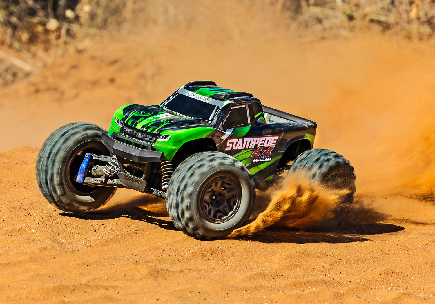 トラクサス 1/10  STAMPEDE RTR 塗装済み完成品  ブラシレスモーター モンスタートラック スタンピード Stampede 4X4  67154-4