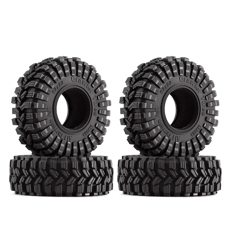 1/18~1/24 TRX4M SCX24 FCX24 ミニクローラー用 1.0インチ キング トレッカー A/T タイヤ (4本)(スーパーソフトラバー) (62*22mm) (T1014)