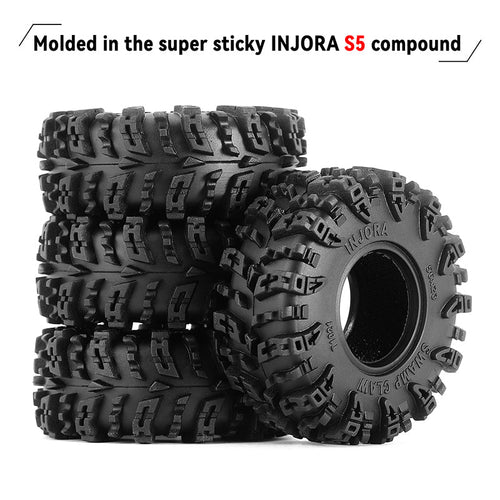 INJORA 1.0インチ スワンプクロー M/T タイヤ (56mm/64mm) (T1021/T1019)