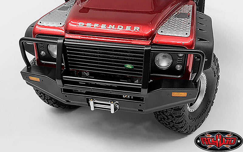 CCHAND Traxxas TRX-4適合 ランドローバー ディフェンダー D110 用メタルフロントウインチバンパー VVV-C0469