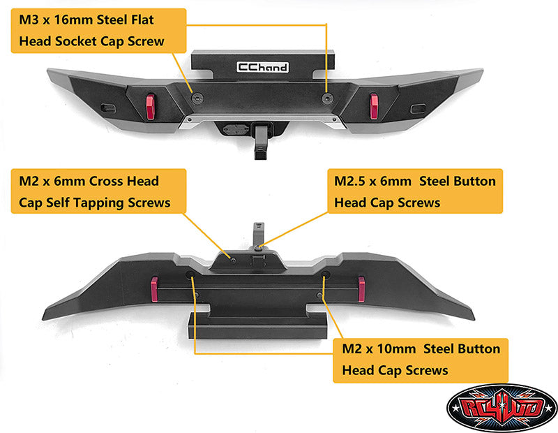 CCHAND Rook メタルリアバンパー(ヒッチバー付き)Traxxas TRX-4適合 2021 Bronco用 VVV-C1231