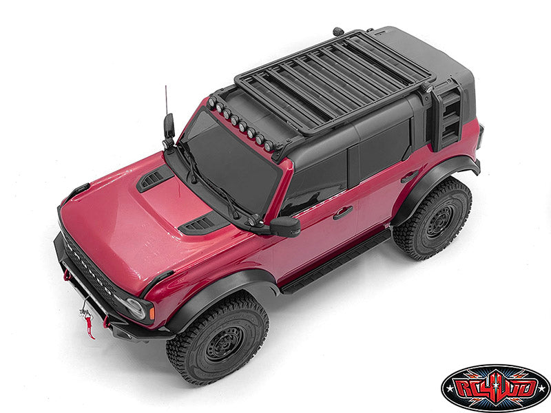 CCHAND Traxxas TRX-4適合 2021 Bronco (スタイルA) 用ルーフレールとメタルルーフラック VVV-C1237