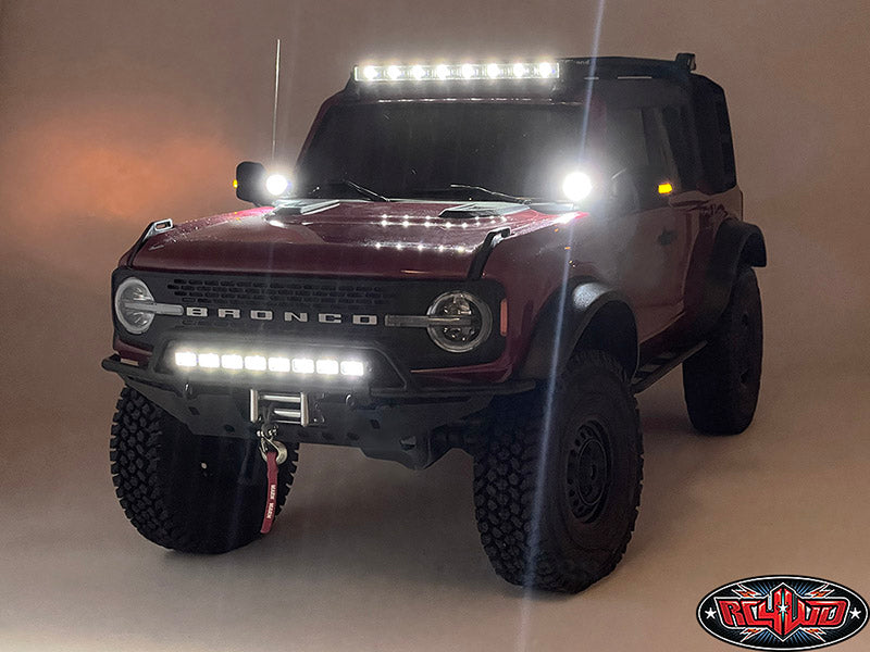 CCHAND Traxxas TRX-4適合 2021 Bronco用 ルーフラックとLEDライトバー(スクエア) VVV-C1239