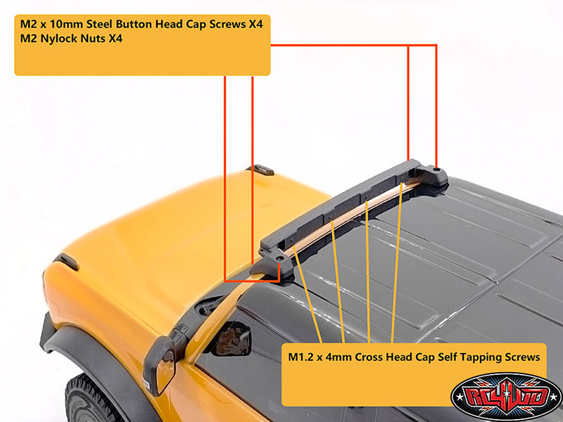 CCHAND Traxxas TRX-4適合 2021 Bronco用LEDライトバー(スクエア) VVV-C1240