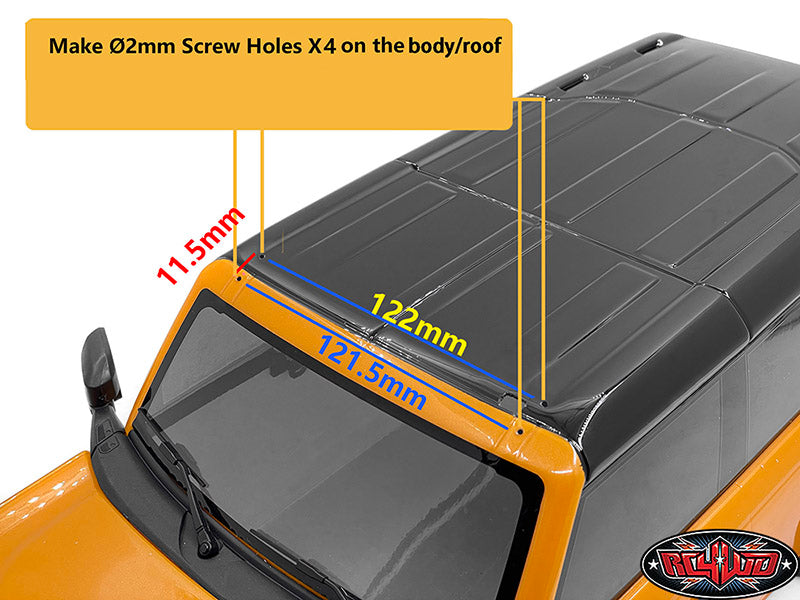 CCHAND Traxxas TRX-4適合 2021 Bronco用LEDライトバー(ラウンド型) VVV-C1242