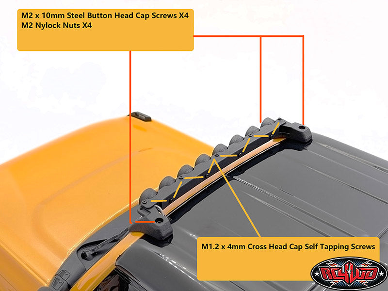 CCHAND Traxxas TRX-4適合 2021 Bronco用LEDライトバー(ラウンド型) VVV-C1242