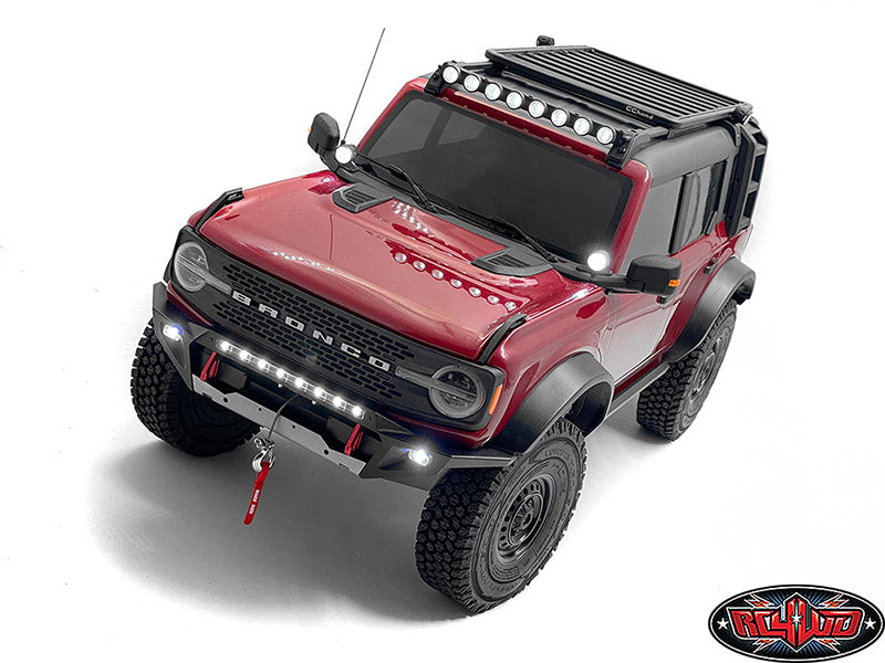 CCHAND Traxxas TRX-4適合 2021 Bronco用LED Aピラーフロントライトとアンテナ VVV-C1247