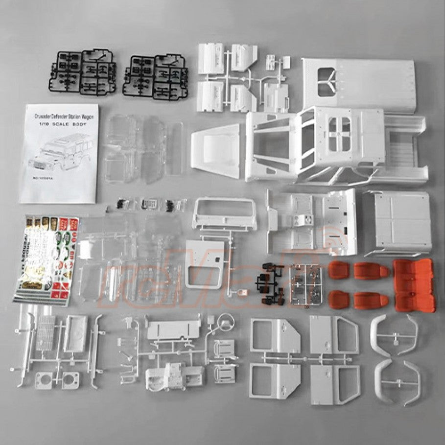 Xtra Speed Defender D110 ハードプラスチックスケールクローラー 1/10 ボディ 334mm ホイールベース 未塗装ホワイトボディ #XS-59659