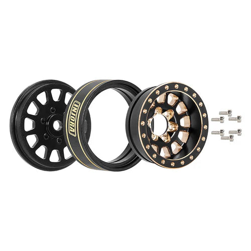 1/18 1/24 RCクローラー用 1.0 Plus 12本スポーク 真鍮ビードロックホイール 42g/個 オフセット -3.75mm 4個 YQW-1101(各色)