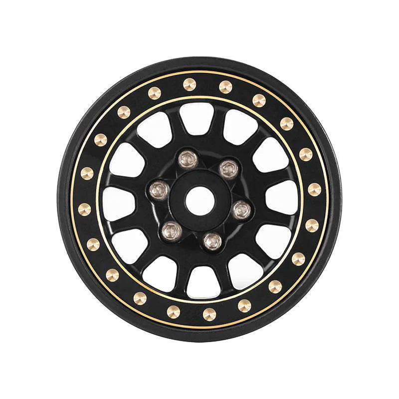 1/18 1/24 RCクローラー用 1.0 Plus 12本スポーク 真鍮ビードロックホイール 42g/個 オフセット -3.75mm 4個 YQW-1101(各色)
