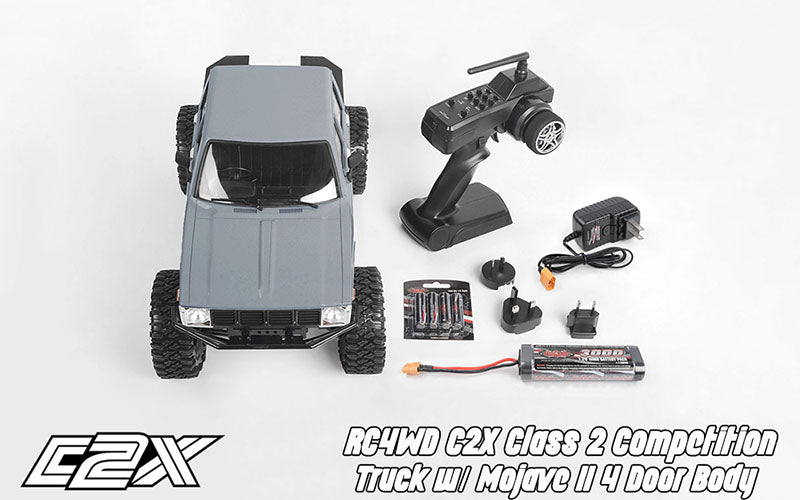 RC4WD C2X クラス 2 競技用トラック、Mojave II 4 ドアボディ付き36