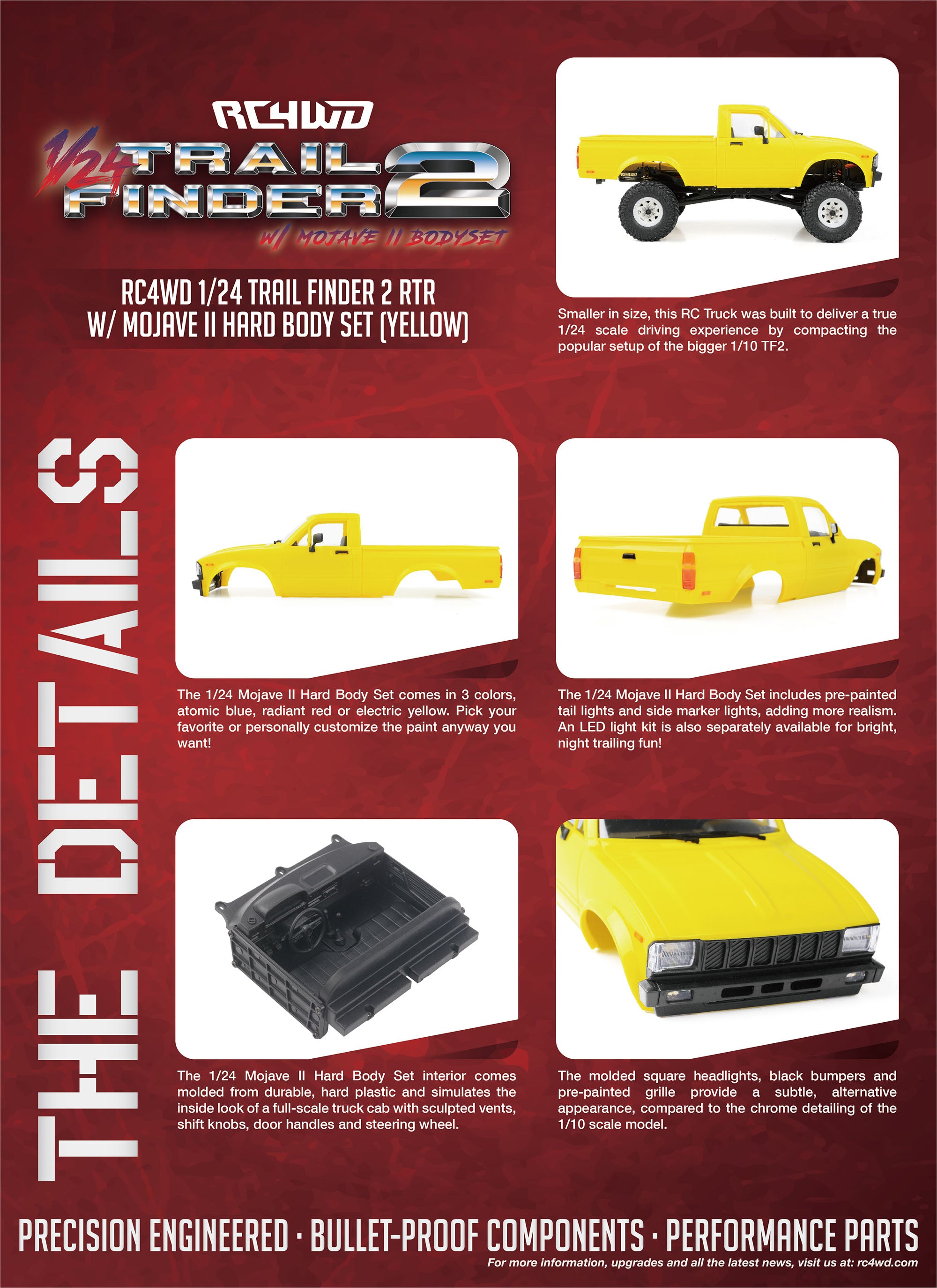 RC4WD 1/24 トレイルファインダー 2 TF2ミニ RTR W/モハーベ II レッド Z-RTR0053