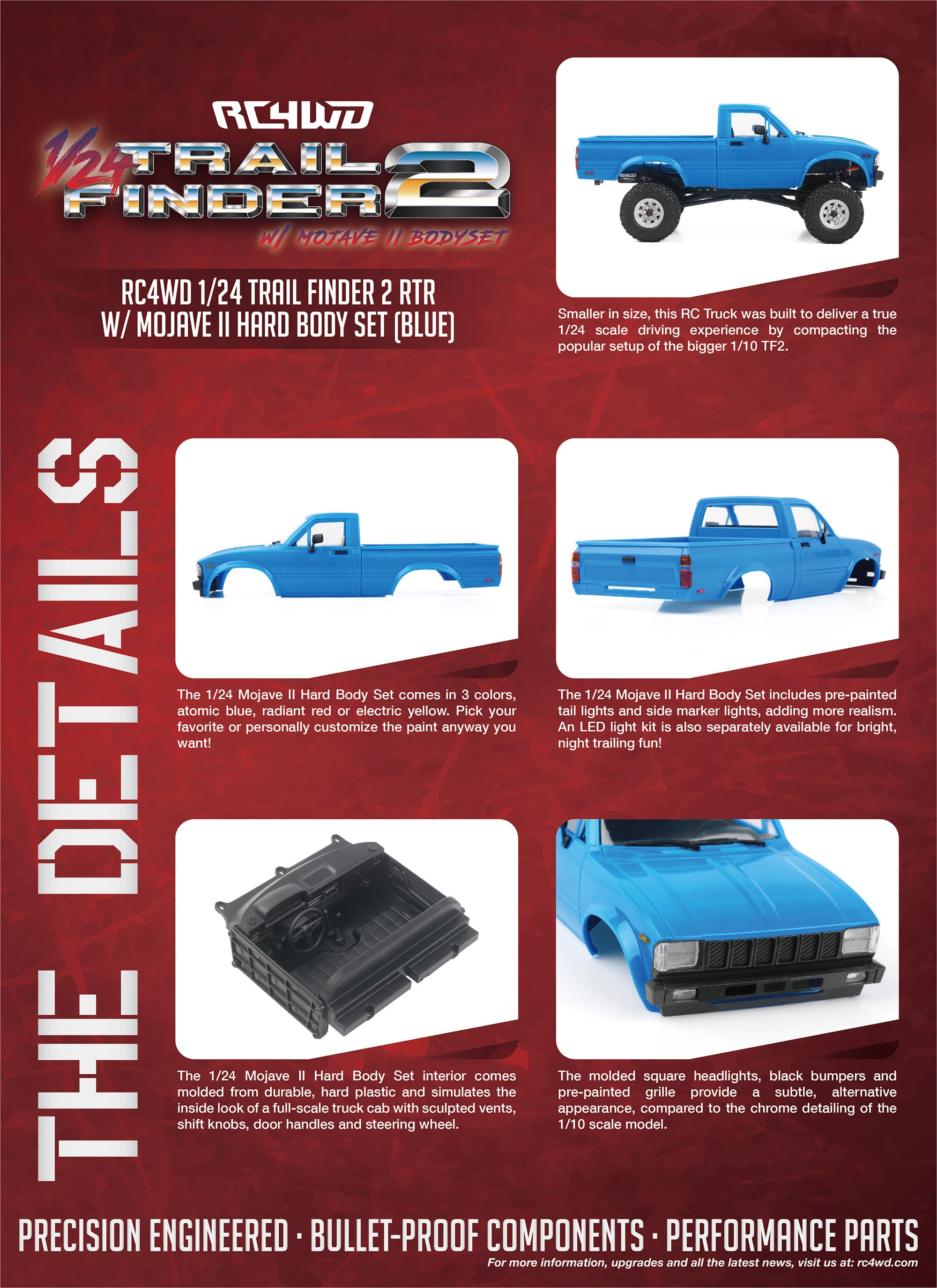 RC4WD 1/24 トレイルファインダー 2 TF2ミニ RTR W/モハーベ II レッド Z-RTR0053
