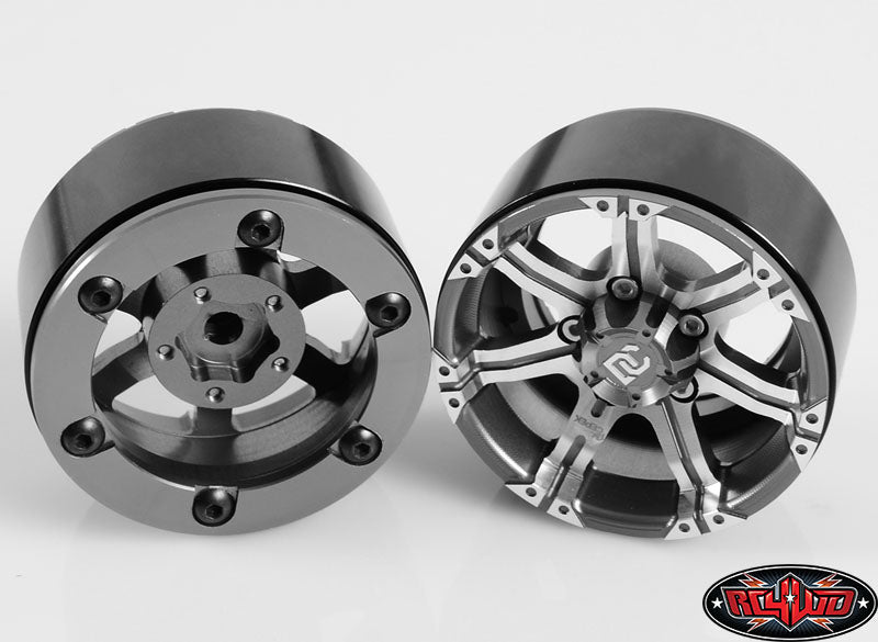 RC4WD Dick Cepek ガンメタル 7 1.9 インチ内部ビードロック ホイール Z-W0027