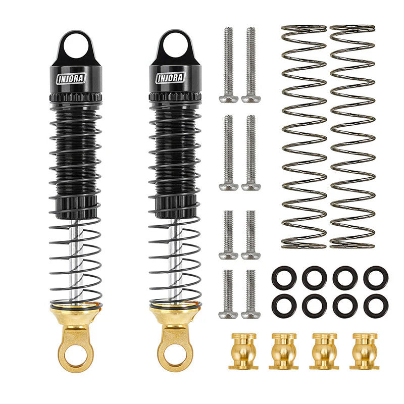 1/18 TRX4M用 59mmロングスレッドオイルショック 真鍮エンド付き (2本、4本)