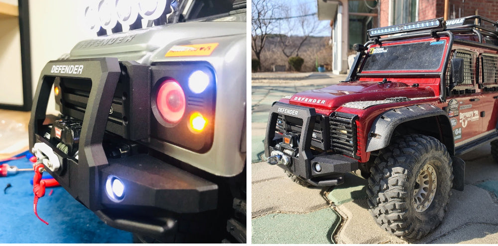 H-TECH 1/10 トラクサス TRX4適合 ランドローバー ディフェンダー アルミニウム メタル グリル