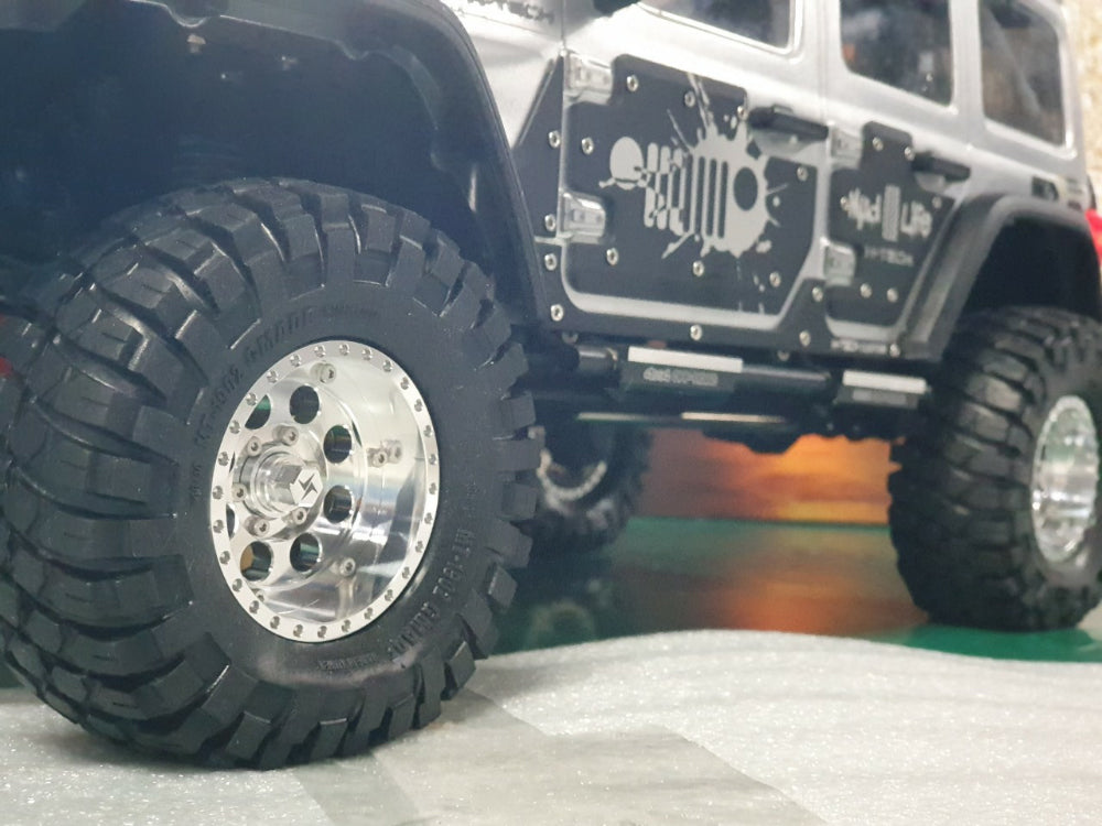 H-TECH RC 1/10 1.9インチ アルミ メタル ビードロック ホイール 4本 (HTW1.9-01)