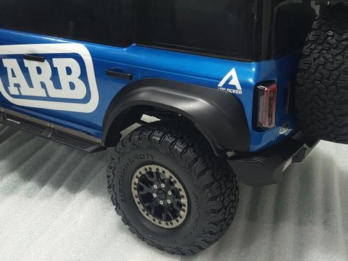 H-TECH 1/10 トラクサス TRX4適合 ブロンコ アルミメタルフェンダー フレア "ラプタータイプ"