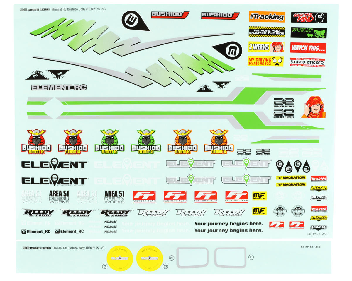 エレメントRC エンデューロ ブシドー ボディセット (クリア) 42172