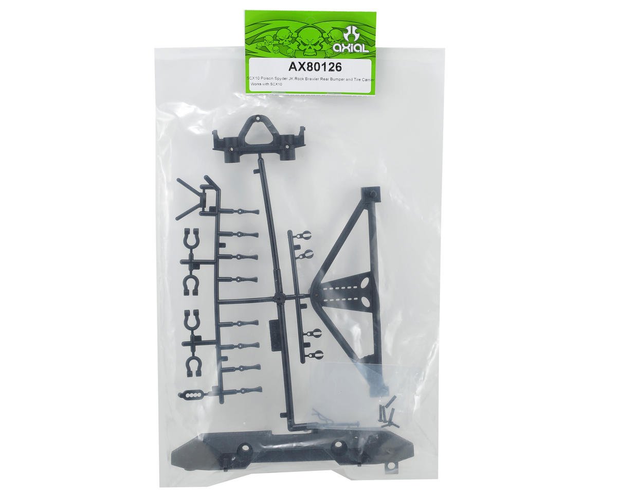 アキシャル SCX10 Poison Spyder JK RockBrawler リアバンパー&タイヤキャリア AX80126