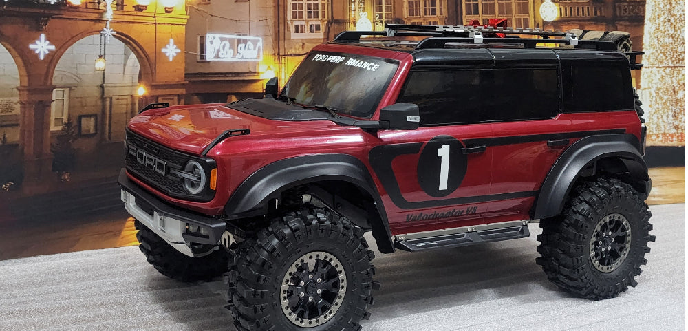 H-TECH 1/10 トラクサス TRX4適合 ブロンコ アルミメタルフード "ラプタータイプ"