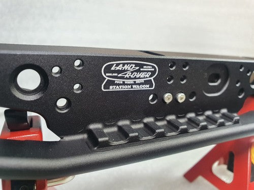 H-TECH 1/10 トラクサス TRX4適合 ランドローバー ディフェンダー アルミニウム メタル リアバンパー(LED付き)