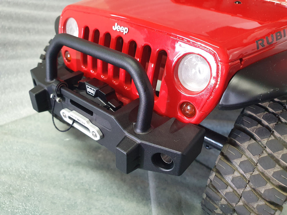 H-TECH 1/10 WARN アルミメタルウインチ&牽引フックセット