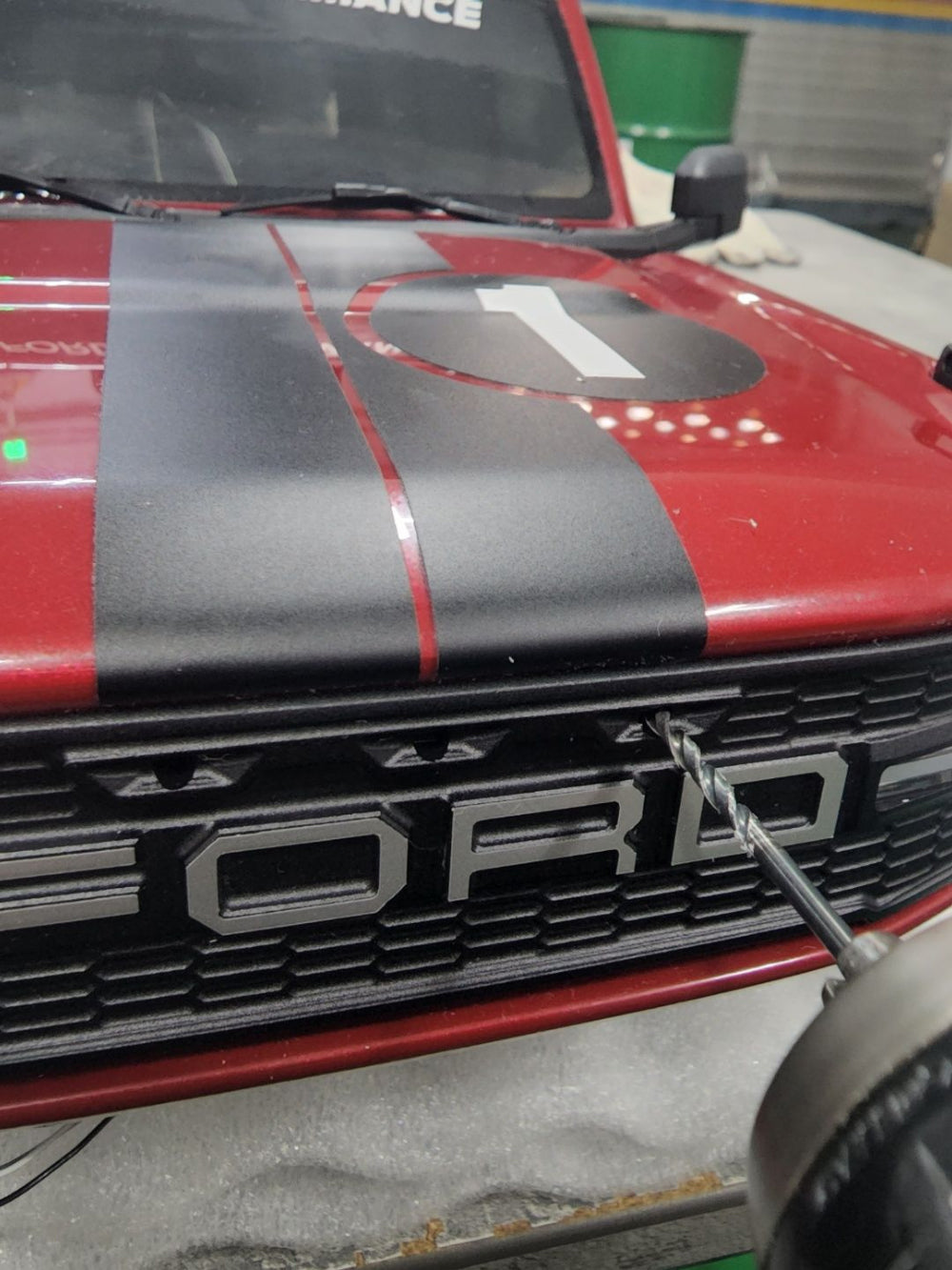 H-TECH 1/10 トラクサス TRX4適合 ブロンコ アルミメタルグリル「LED付」(ラプタータイプ)