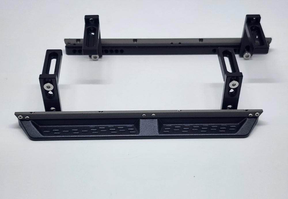 H-TECH 1/10 トラクサス TRX4適合 ブロンコ アルミメタルサイドステップ&ロックレール 「ラプタータイプ」