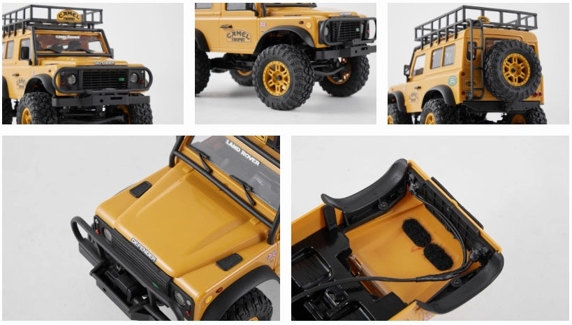FMS 1:24 FCX24M ランドローバー ディフェンダーD110 キャメル トロフィー エディション RTR