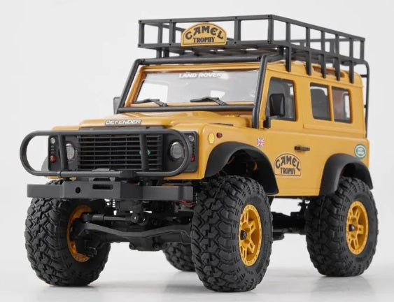 FMS 1:24 FCX24M ランドローバー ディフェンダーD90 キャメル トロフィー エディション RTR
