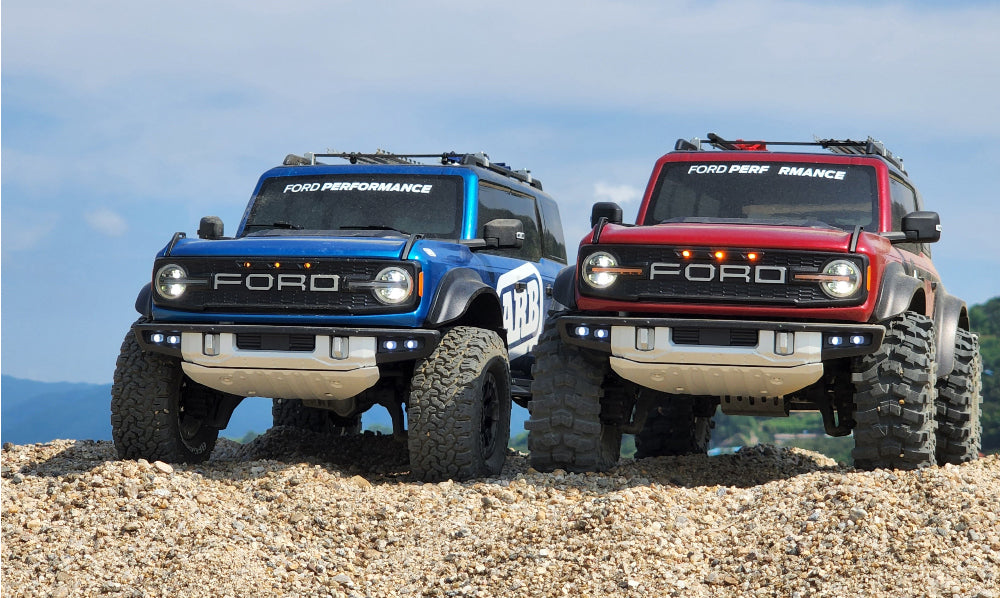 H-TECH 1/10 トラクサス TRX4適合 ブロンコ アルミメタルグリル「LED付」(ラプタータイプ)