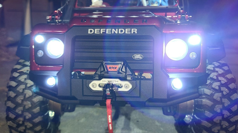 H-TECH 1/10 トラクサス TRX4適合 ランドローバー ディフェンダー アルミニウム メタル グリル