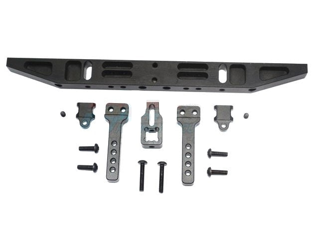 GPM Racing  Traxxas TRX-4用 アルミ製リアバンパー Dリング付き (クラシック) ブラック