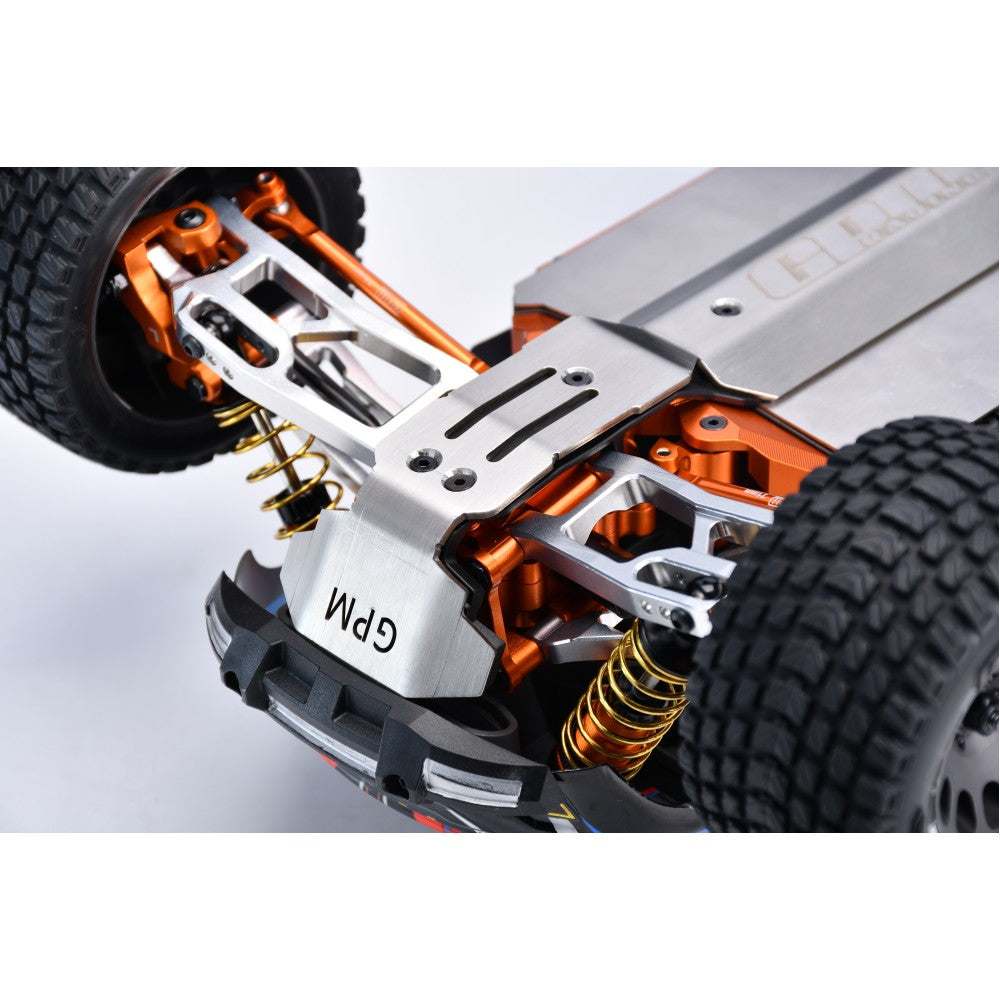 GPM Racing トラクサス Mini Maxx / Mini XRT用 ステンレススチールシャーシスキッドキット 一体成型厚さ2mm TXMM333OC - RCTRAIL