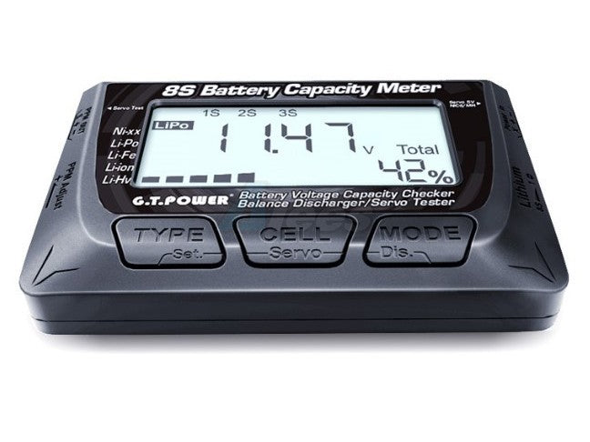 GT Power バッテリー電圧容量計チェッカー/バランス放電器/サーボテスター 8Sまで対応 リポチェッカー GT/8SBCM - RCTRAIL
