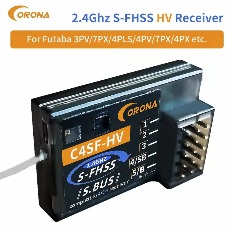 コロナ Corona C4SF-HV 4CH 受信機 レシーバー S.BUS 2.4G S-FHSS フタバ 互換 C4SF-HV