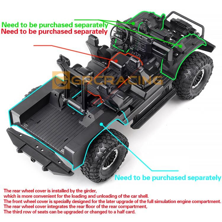 GRC 1/10 TRX4 ディフェンダー インテリアキット 内装 インナーボディ 組み立て式