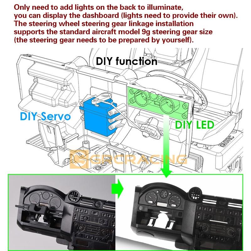 GRC 1/10 TRX4 ディフェンダー インテリアキット 内装 インナーボディ 組み立て式
