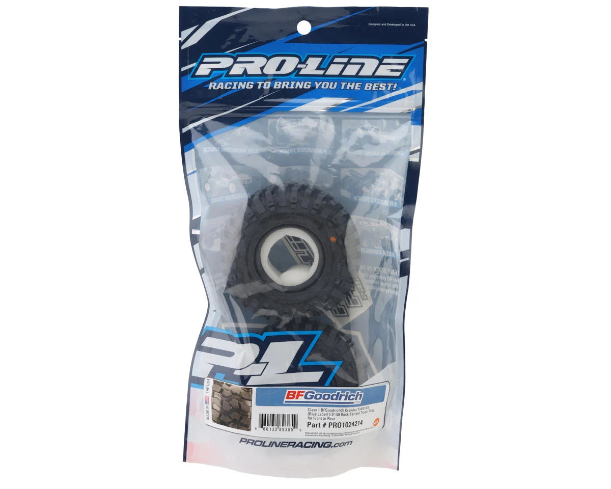 プロライン クラス1 BFGoodrich Krawler T/A KX 1.9インチ ロックテレーンタイヤ(2本)(プレデター)メモリーフォームインサート付き G8,プレデター