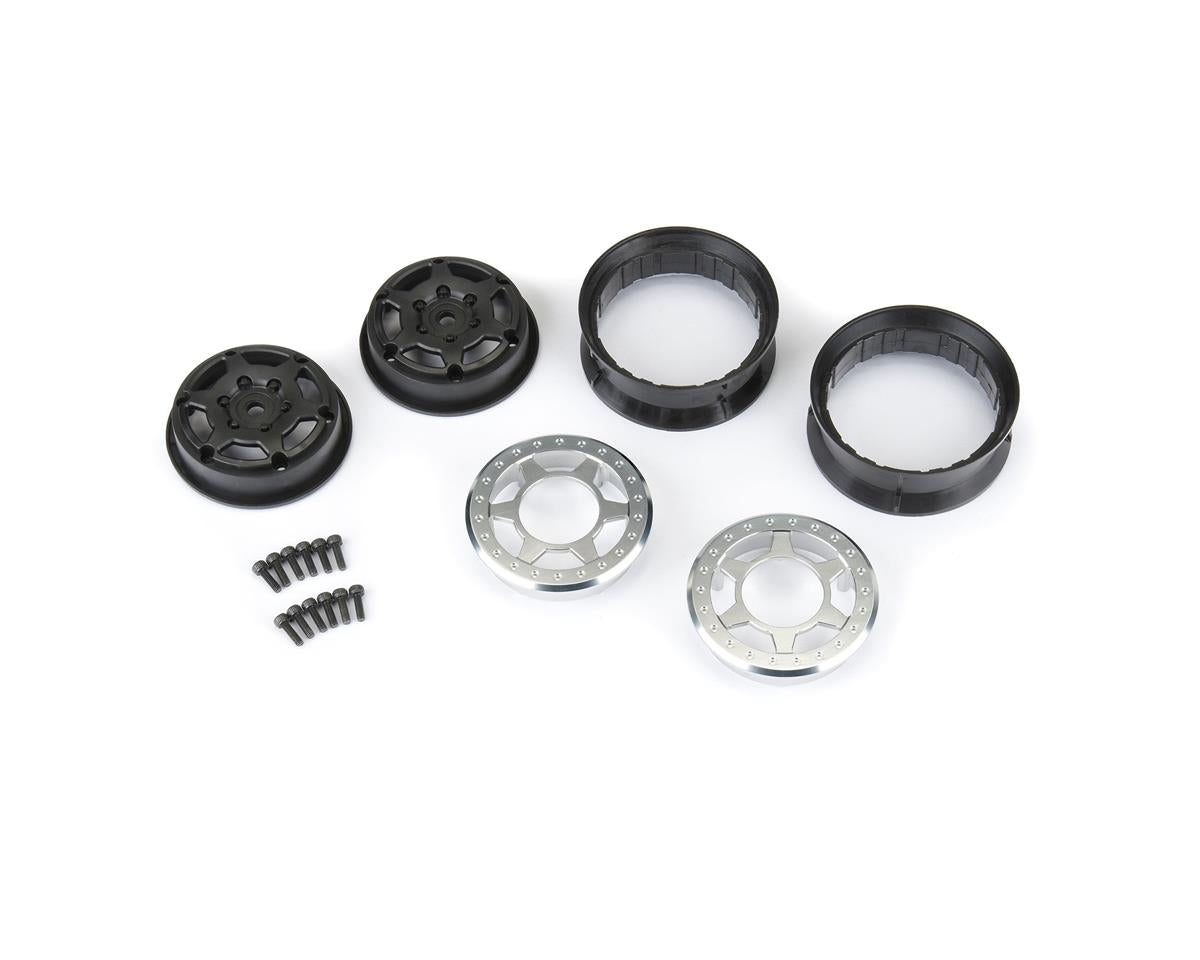 プロライン 1/10 1/10 ホルコム アルミニウム フロント/リア 1.9 インチ 12mm クローラー ホイール (2本) PRO281000